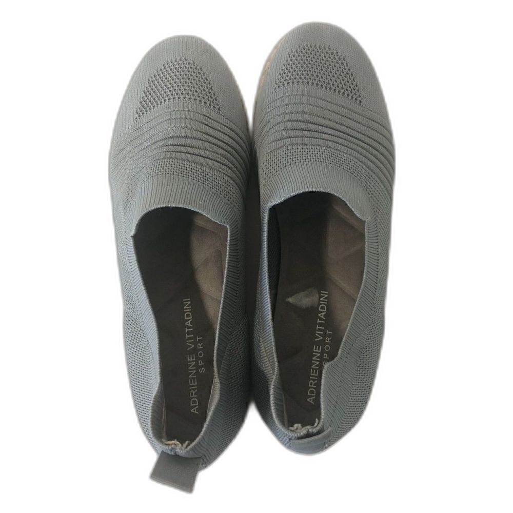 ADRIENNE VITTADINI Espadrille Women's Size 9 Gray Slip On Niko Comfort Platform